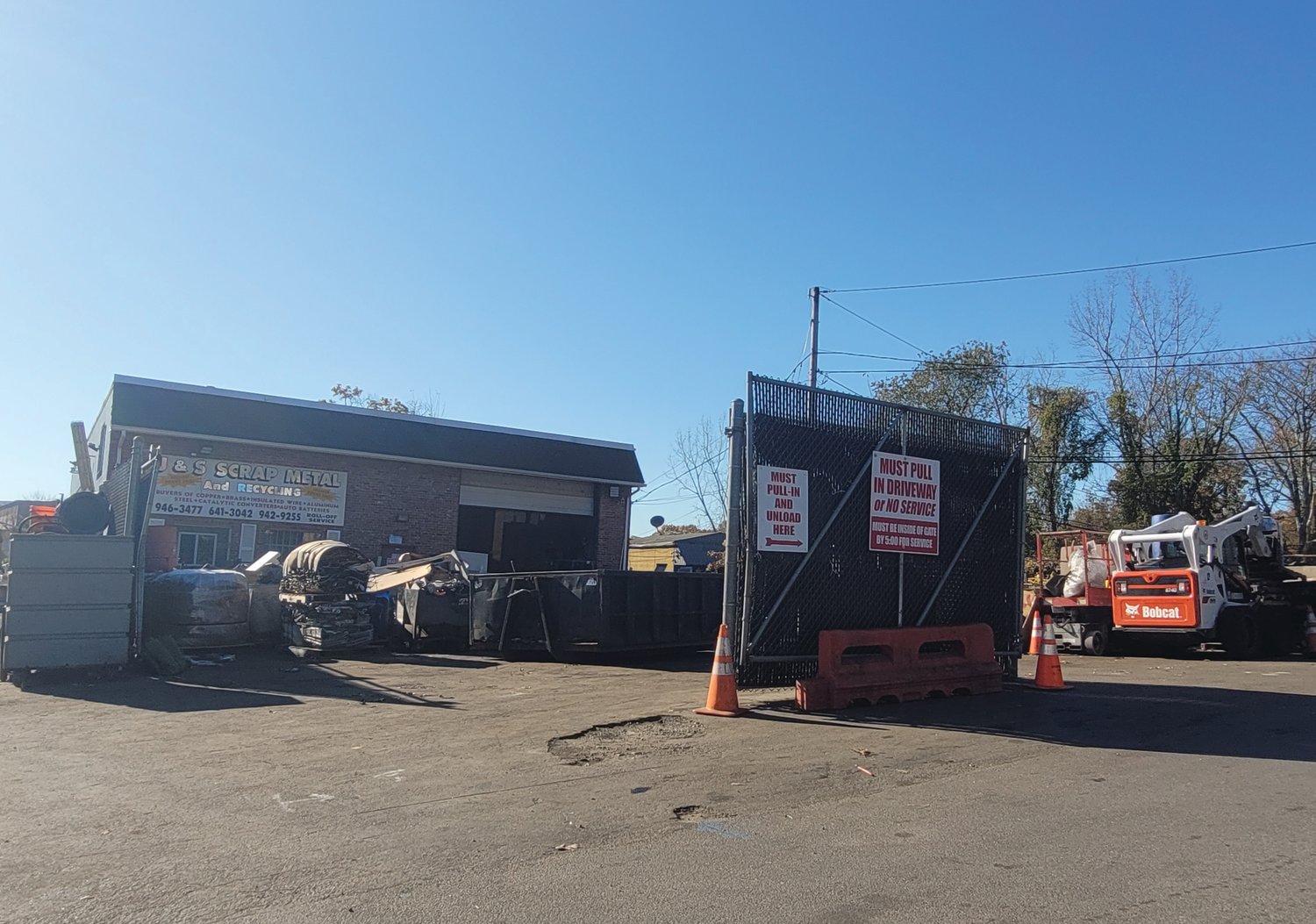 SCRAP FACE-LIFT: J&S Scrap has a new look. The crowded, piled-high façade has been cleared, and customers can now pull onto the site to unload.